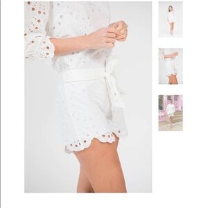Tuckernuck SAIL TO SABLE STS White Eyelet Shorts Small
